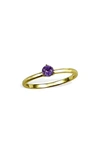 Savvy Cie Jewels 18k Gold Vermeil Garnet March Birthstone Ring In Amethyst - February
