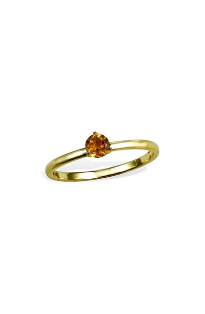 Savvy Cie Jewels 18k Gold Vermeil Garnet March Birthstone Ring In Citrine - November