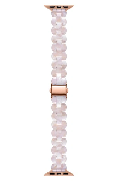 The Posh Tech Elle Resin Link 38mm Apple Watch Band In Blush Tortoise