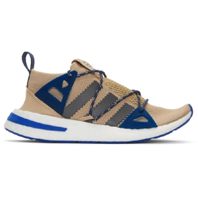 Adidas Originals Beige And Grey Arkyn W Sneakers In Blue