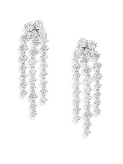 Adriana Orsini Statement Pavé Chandelier Earrings In Silver