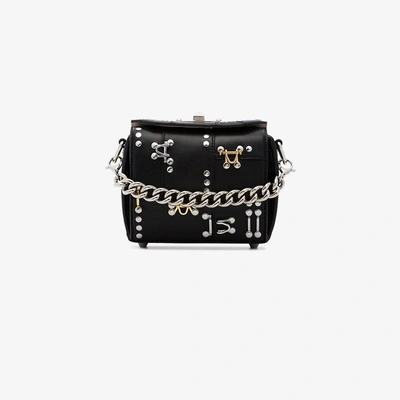 Alexander Mcqueen Black Box 16 Studded Leather Cross-body Bag