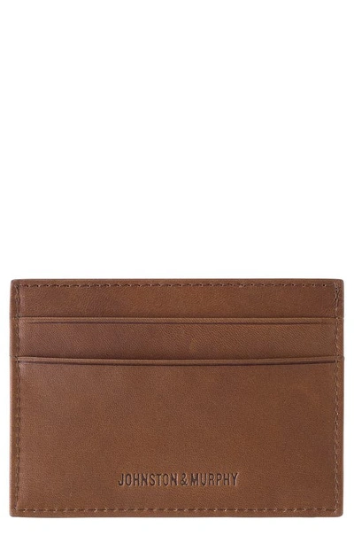 Johnston & Murphy Leather Wallet In Tan