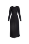 Proenza Schouler White Label Long-sleeve Open Back Jersey Maxi Dress In Black