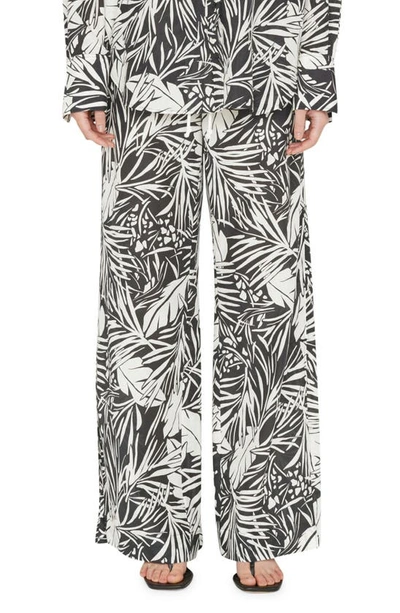 Frame Cotton-silk Printed Trousers In Noir Multi