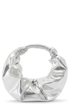 Simon Miller Lame Lopsy Metallic Top-handle Bag In Silver