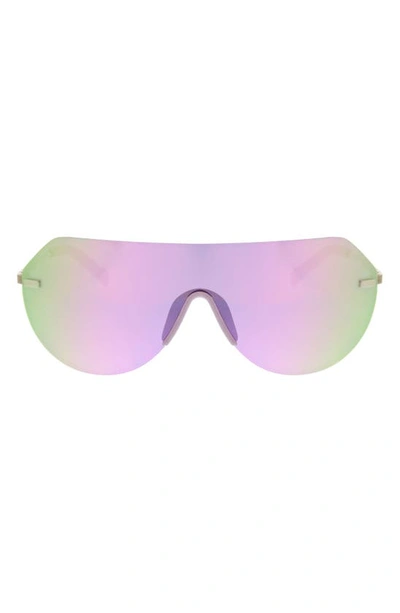 Hurley Angled Iconic Shield Sunglasses In Purple