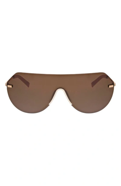Hurley Angled Iconic Shield Sunglasses In Gold