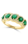 Effy 14k Gold Diamond & Emerald Ring
