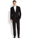 Armani Collezioni Core Gio Two-button Suit In Black