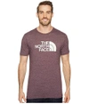 The North Face Short Sleeve Half Dome Tri-blend Tee In Sequoia Red Heather/vintage White