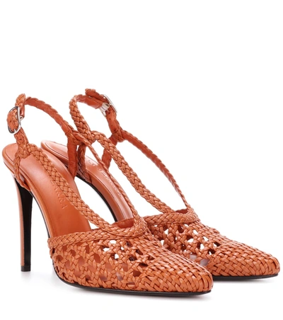 Altuzarra Braided Leather Pumps In Brown