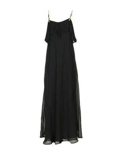 Space Style Concept Long Dress In Black