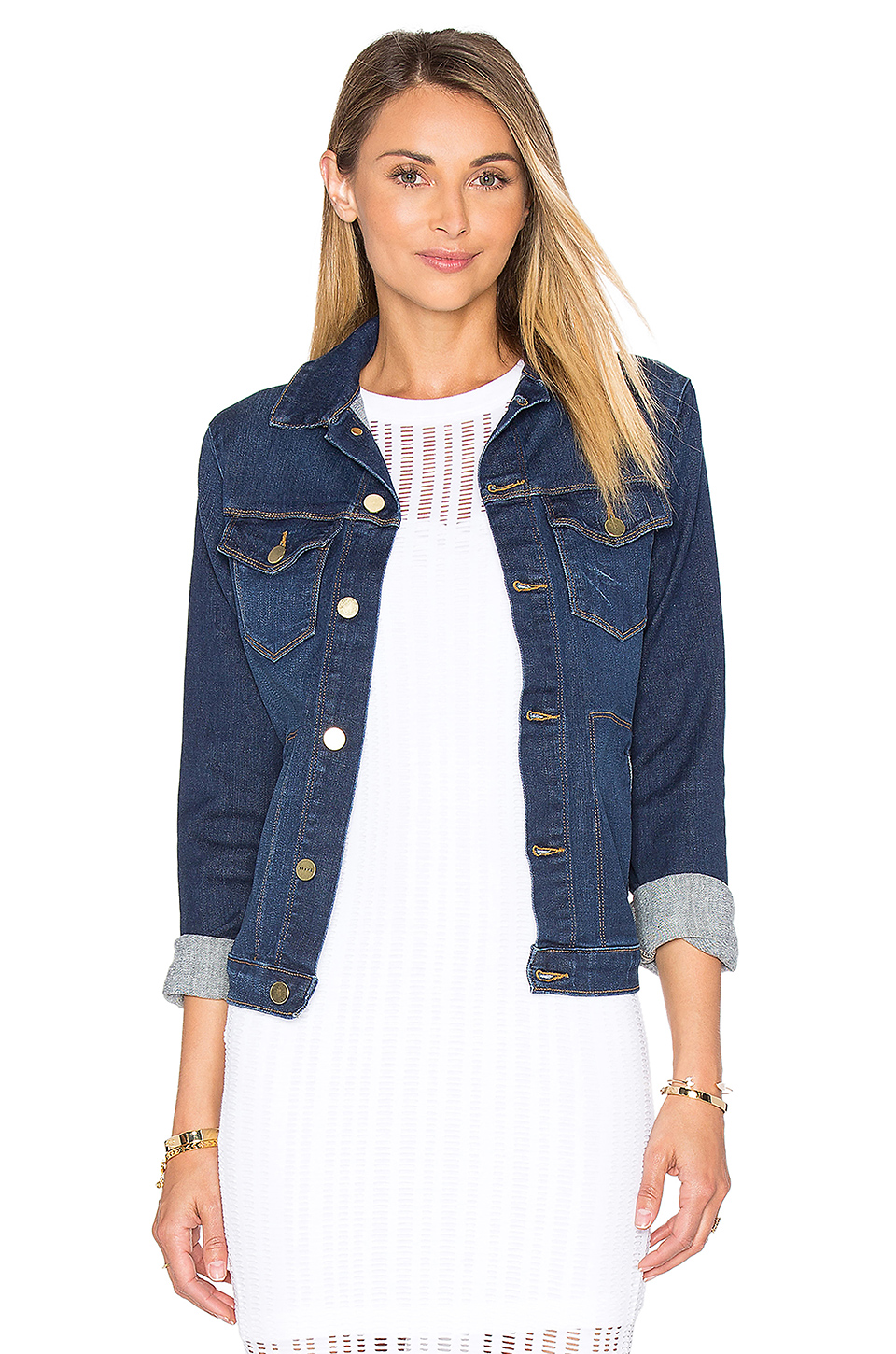 Frame 'le Jacket' Cotton Blend Denim Jacket In Shore Coast ModeSens