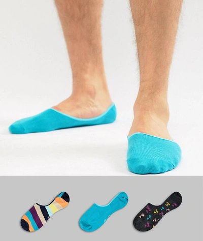 Happy Socks Sneaker Liners 3 Pack - Multi
