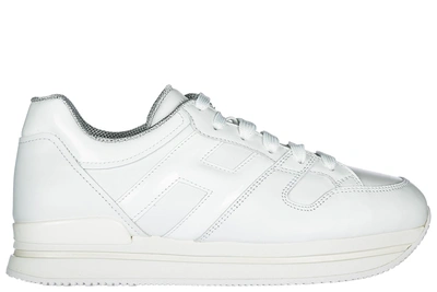 Hogan Women's Shoes Leather Trainers Sneakers H222 In White