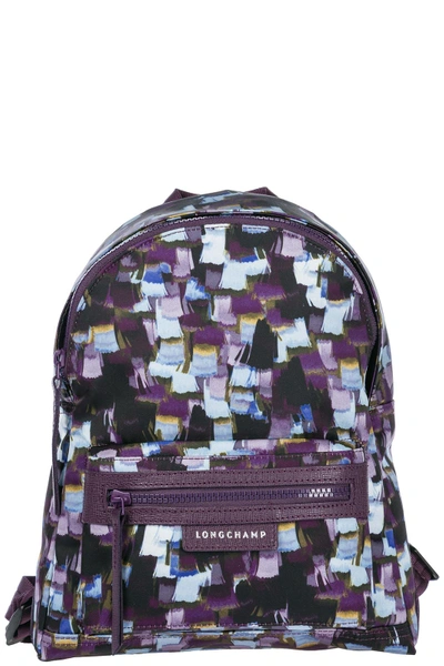 Longchamp Women's Rucksack Backpack Travel In Purple