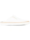 Maison Margiela Backless Leather Trainers In White