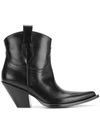 Maison Margiela Western Leather Ankle Boots In Black