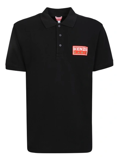 Kenzo Organic Cotton Polo Shirt In Black