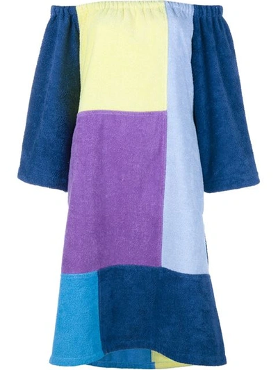 Lisa Marie Fernandez Patchwork Cotton Dress In Multicolour