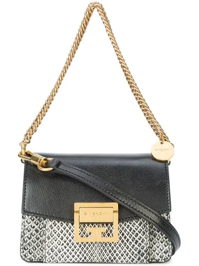 Givenchy Gv3 Small Python Crossbody Bag In Black