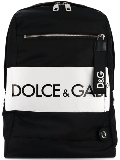 Dolce & Gabbana Rucksack Mit Verstellbarem Riemen In Nero Bianco