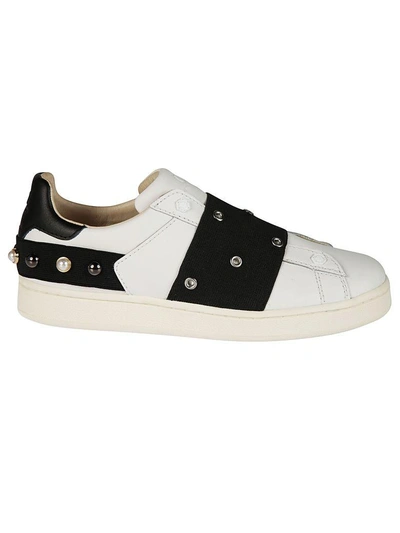 Moa Master Of Arts Moa Multiple Eyelets Sneakers In White-black