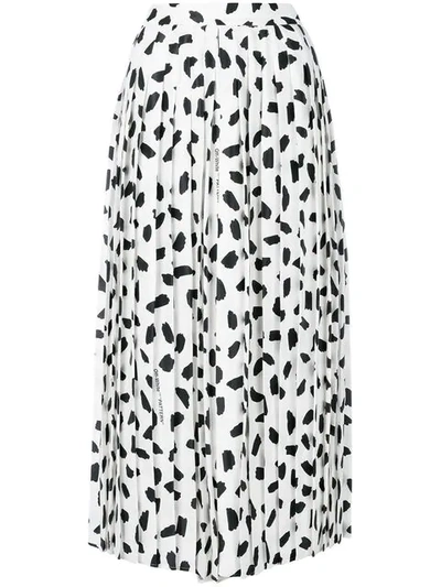 Off-white White Pliss? Black And White Culotte Pant