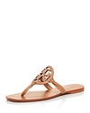 Tory Burch Women's Miller Leather Thong Sandals In Natural