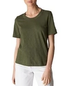 Whistles Rosa Double-trimmed Tee In Khaki