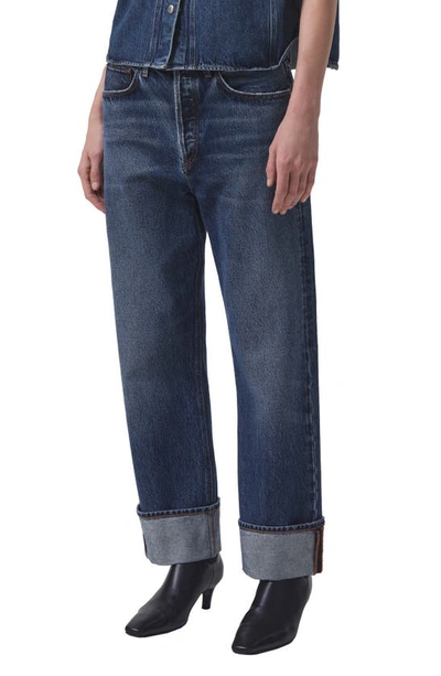 Agolde Fran Easy Straight Jeans In Multi
