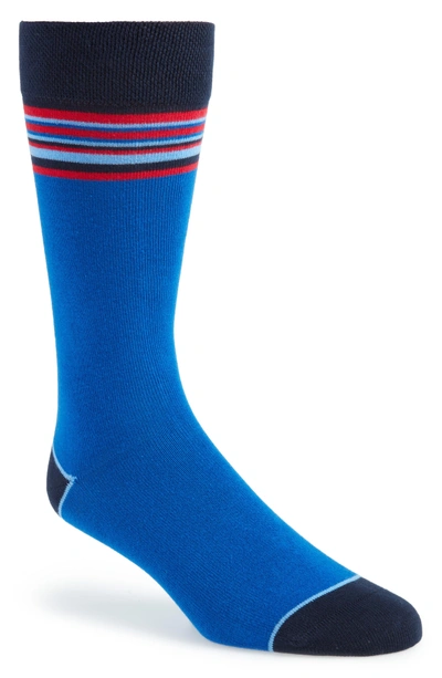Ted Baker Striped Socks In Blue