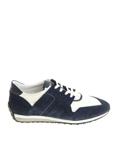 Tod's Logo Trainers In Blue-white
