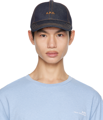Apc A.p.c. Casquette Thais Hat In Indigo