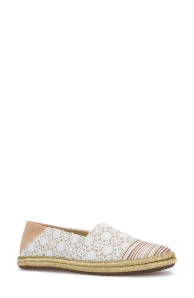 Geox Modesty Flat In Off White Suede