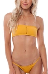 Rhythm My Bandeau Bikini Top In Marigold