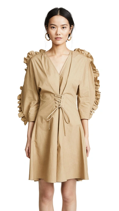 Delfi Collective Athene Dress In Camel