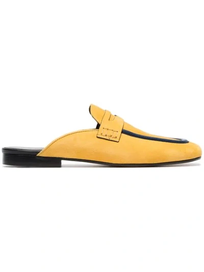 Isabel Marant Yellow Follan 20 Suede Leather Loafers In Yellow & Orange