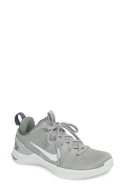 Nike Metcon Dsx Flyknit 2 Training Shoe In Matte Silver/ Barely Grey