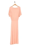 Go Couture Dolman Sleeve Maxi Dress In Pale Pink