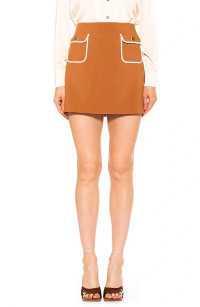 Alexia Admor Mila Pocket Miniskirt In Camel