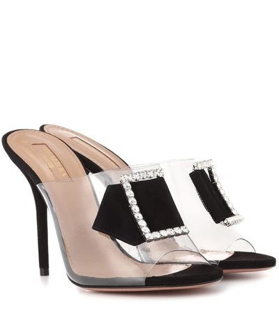 Aquazzura Sparkles 105 Embellished Sandals In Black