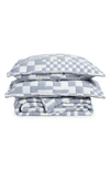 Dusen Dusen White & Navy Check Bed Set, Full/queen In Blue Tones