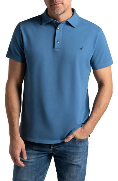 Hypernatural El Capitán Classic Fit Supima® Cotton Blend Piqué Golf Polo In Blue Whale