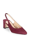 Manolo Blahnik Allurasa Slingback Pumps In Plum