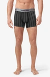 Tommy John Second Skin 4-inch Boxer Briefs In Black Multi Pinstripe