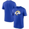 Nike Royal Los Angeles Rams Legend Logo Performance T-shirt In Blue