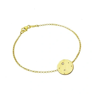 Yvonne Henderson Jewellery Libra Constellation Bracelet With White Sapphires Gold