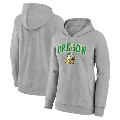 Fanatics Branded Heather Gray Oregon Ducks Evergreen Campus Pullover Hoodie